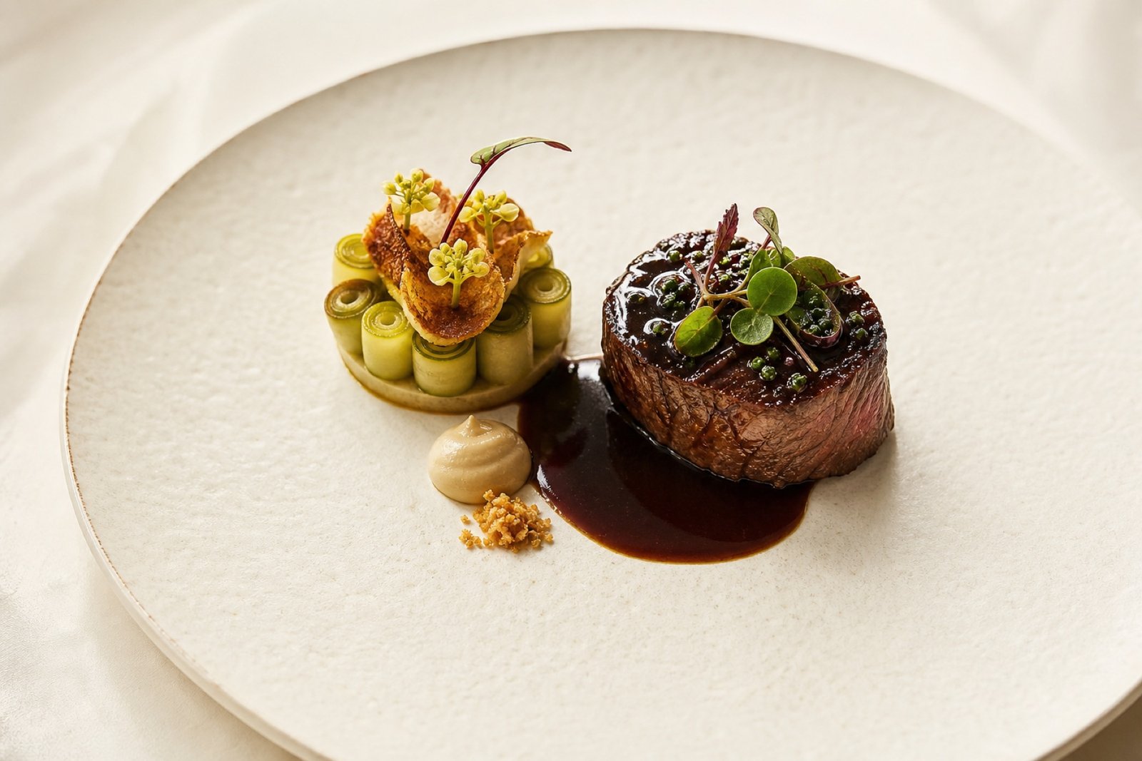 Fine dining presentation